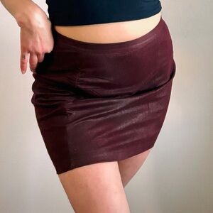 Free People burgundy skirt